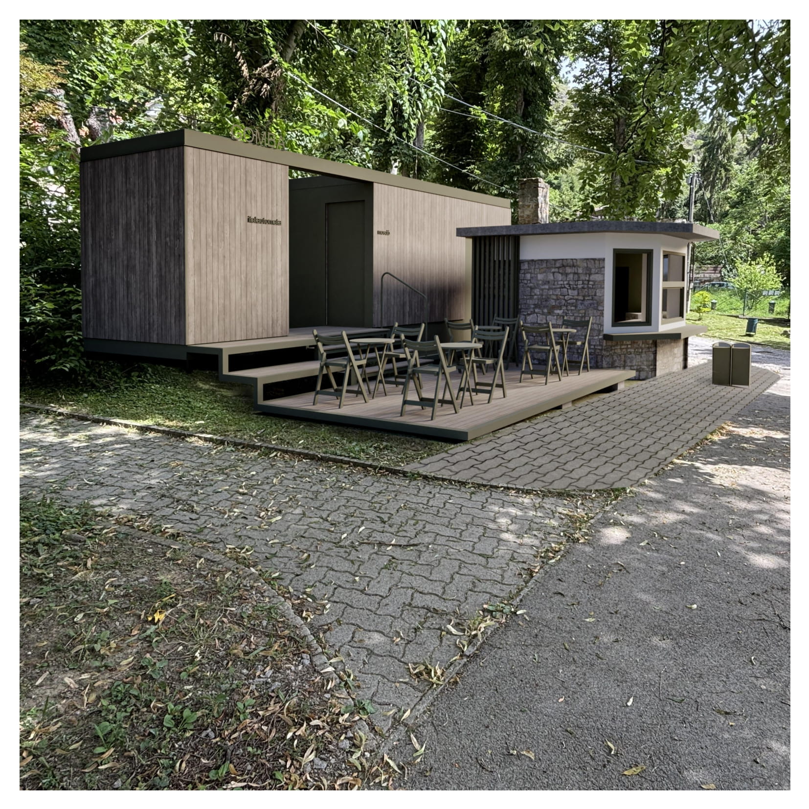
				MEGLÉVŐ ÁRUSÍTÓ PAVILON ÁTALAKÍTÁSA, VALAMINT ÚJ KISZOLGÁLÓ
				PAVILON LÉTESÍTÉSE, PÉCS
					
					VÁZLATTERV, ÖRÖKSÉGVÉDELMI ENGEDÉLYEZÉSI TERV,
					BELSŐÉPÍTÉSZETI KIVITELI TERV
					
                     TERVEZÉS ÉVE:2024